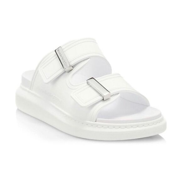 Alexander McQueen Two-Band Rubber Slides size 40 - Picture 1 of 16